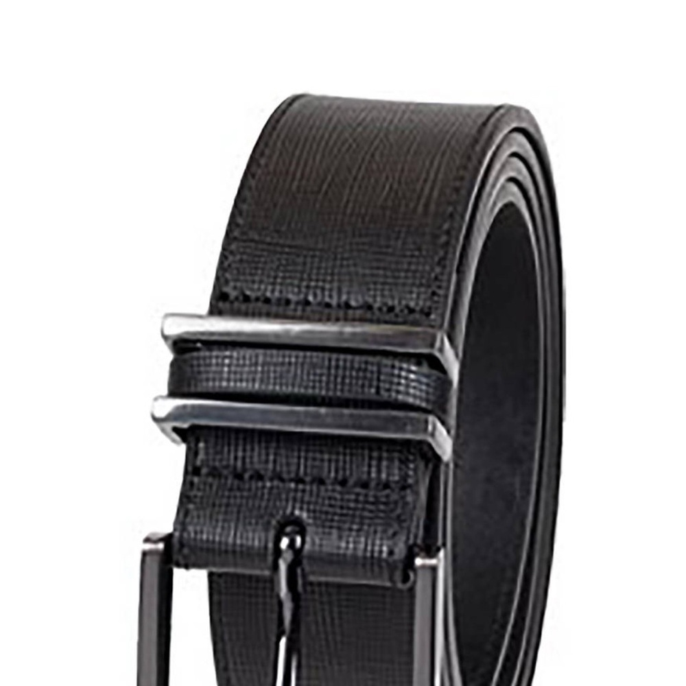 Madison Saffiano Black Men's Leather Belt